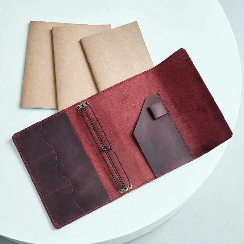 Vintage Leather Journal Notebook - Organizer per quaderni vintage A5, copertina