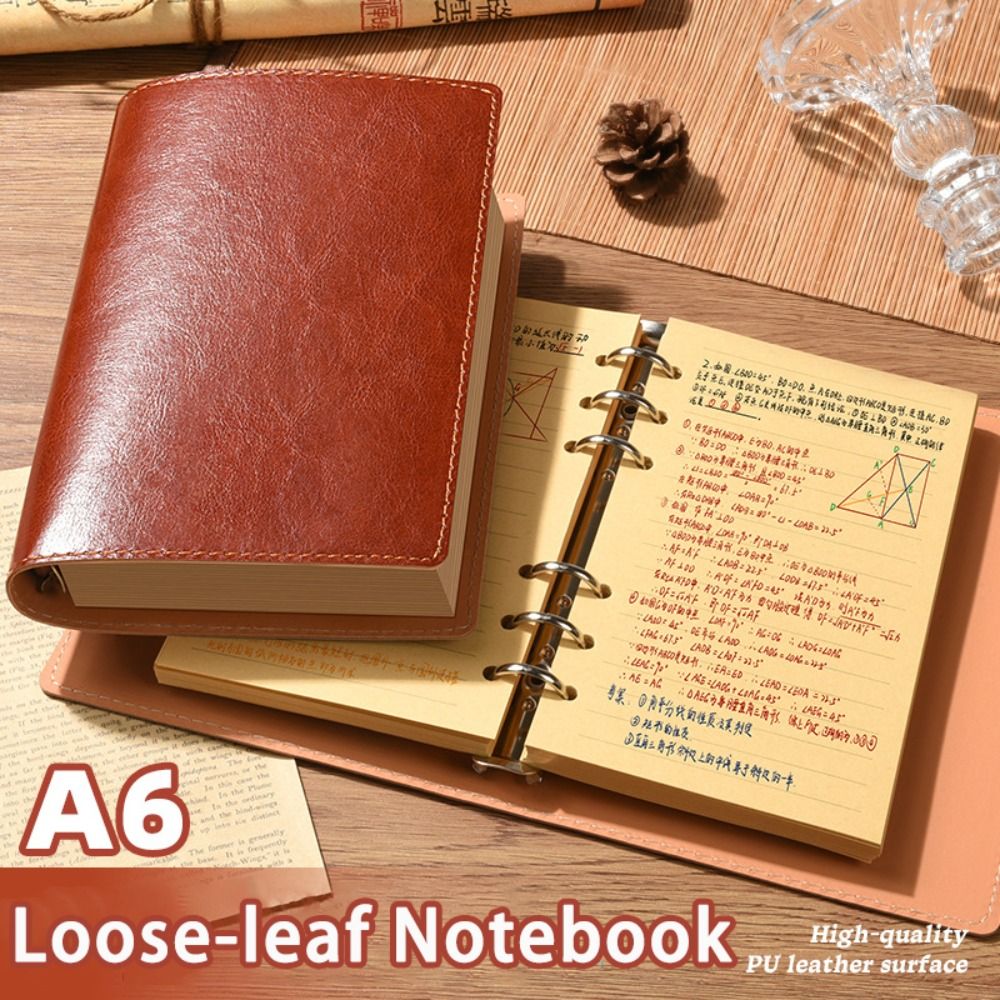 Vintage Leather Journal Notebook - Nuovo Taccuino A5/A6 con Fogli Staccabili,