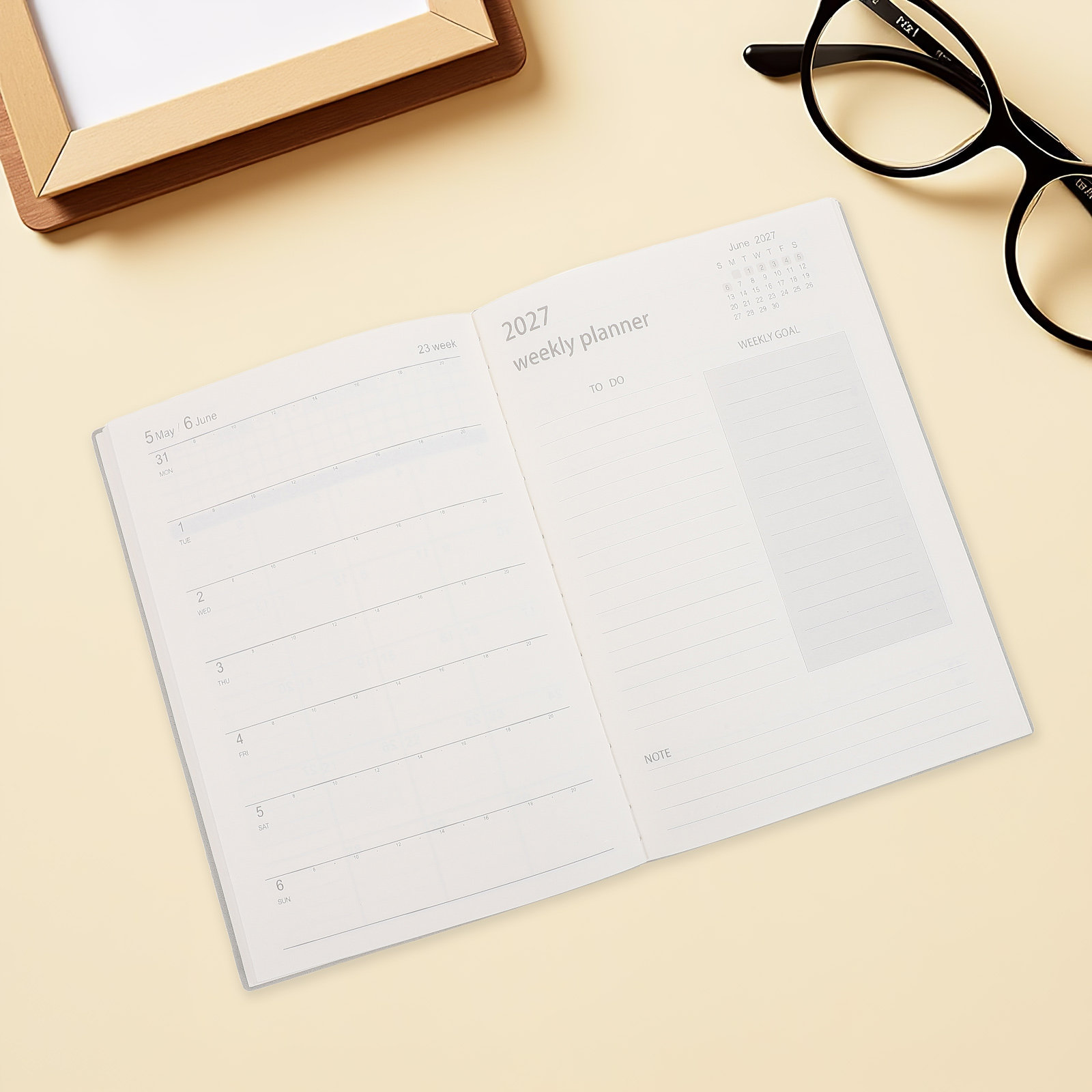 A5 Spiral Dotted Grid Notebook - Agenda professionale 2027, formato A5, con