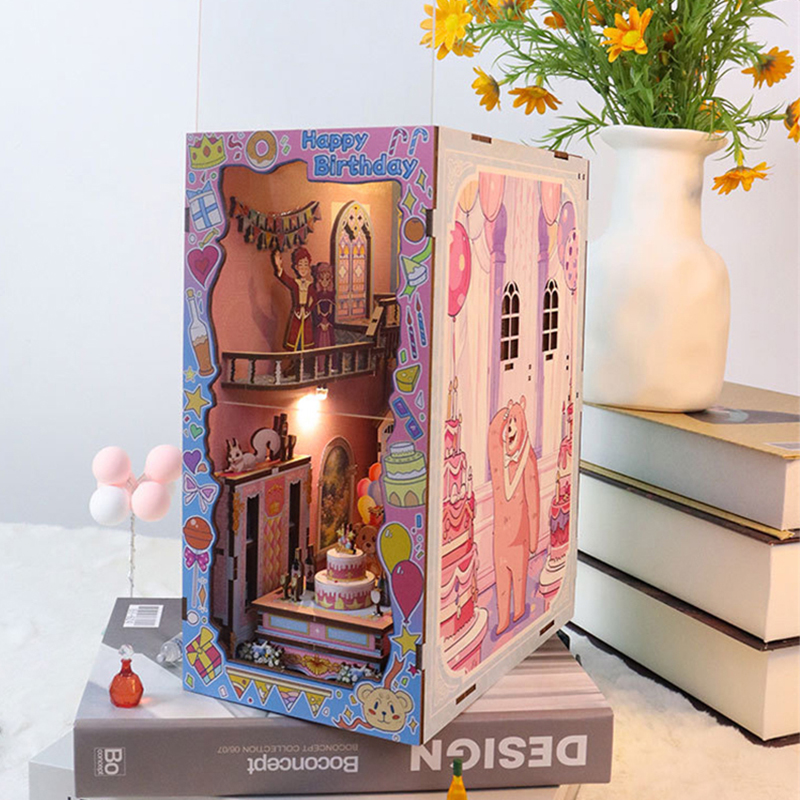 Kit di inserti per scaffali pe - Diy Wooden Book Nook Kit Shelf Insert recensione e prezzo